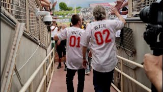 Bryan Cranston & Aaron Paul Throw Out 1st Pitch @ Isotopes Game on Breaking Bad Night!