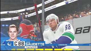 (EA SPORTS NHL 20) PS4 Season Gameplay (Vancouver Canucks vs Edmonton Oilers) 10 02 2019