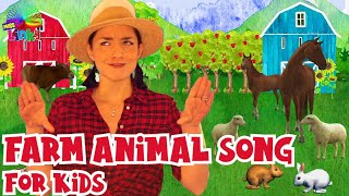 Farm Animal Song for Kids with Moves | | Baby Animal Names | Animal Sounds