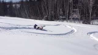 Hors-Piste-Rimouski: PRO Rmk and SW Assault whip in fresh snow [ Saint-Eugène-de-Ladrière ]