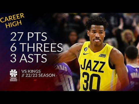 Ochai Agbaji 27 Pts 6 Threes 3 Asts Vs Kings 22/23 Season - YouTube