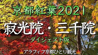 京都紅葉2021🍁【三千院＆寂光院ダイジェスト版】大原で人気の京都紅葉名所で綺麗な紅葉を満喫したアラフィフ女性の京都紅葉女ひとり観光！（Kyoto Japan）