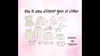 How to draw different type of clothes(Sketch)