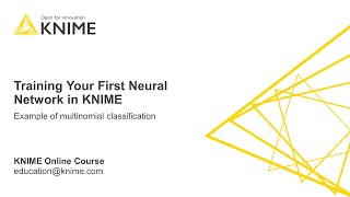 Training Your First Neural Network in KNIME