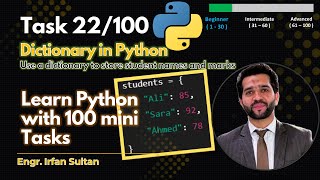 Store Student Marks with a Python Dictionary | Task 22/100 - Learn Python programming with 100 tasks