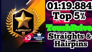 Legend Pass Showcase | 01:19.884 | Top 5% | TouchDrive | Straights \u0026 Hairpins | Asphalt 9