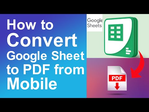 How to convert Google sheet to PDF in mobile