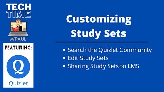 Quizlet - Customizing Study Sets