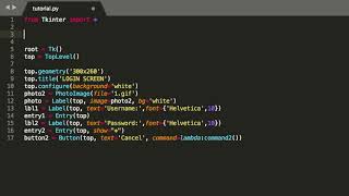 Make Admin Login Screen with Username & Password using Python Tkinter
