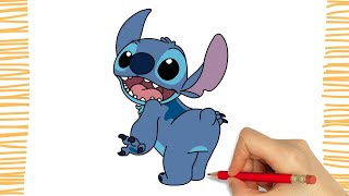 How to Draw STITCH DANCING I Easy