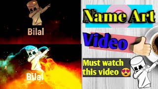 how to make name art video on tiktok|name art wali video kesy bnaye|#youtube #nameart #tiktok #trend