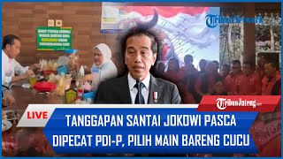 Tanggapan Santai Jokowi Pasca Dipecat PDI-P, Pilih Bermain Bareng Cucu, Ditemani Gibran-Selvi Ananda