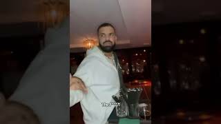 Pranking Drake at the bar😂😂 annoyed Drake is so funny😂 #drake #prank #travque #shorts