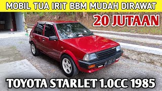 MOBIL BEKAS 20JUTAAN IRIT BBM MUDAH DIRAWAT TOYOTA STARLET 1.0CC 1985