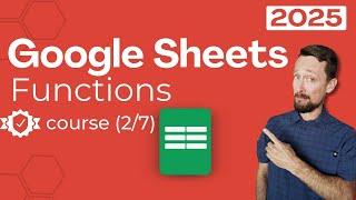 Basic Functions and Formulas - Google Sheets for Beginners 2025 [2/7]