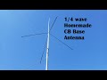 Homemade Aluminum Ground plane, CB Radio Base Antenna