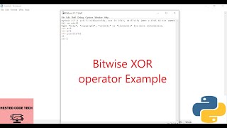 Python - Bit wise XOR operator Example