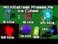 Every Killstreak Phase But As Ice Cubes ( Icestreak?) | Slap Battles Roblox