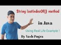 Java String lastIndexOf() Method | Java String lastIndexOf() method example