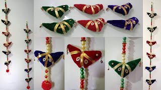 Diy door hanging of colourful birds | Rajasthani door hanging | wall decor hanging with fabric..