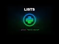 Lists - Python Programming