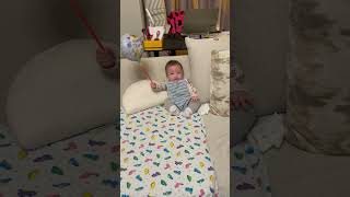 Baby loves playing balloon #baby #babyboyfun