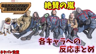 [ネタバレ注意！！] 絶賛の嵐のガーディアンズ・オブ・ギャラクシーvol.3の各キャラに対する日本の反応 【MCU】