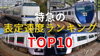 【速い】特急の表定速度ランキングTOP10！