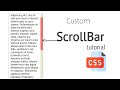 How to create custom scrollBar with css | css scrollbar #purecss #coding