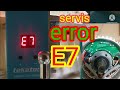 cara servis dinamo servo mesin jahit merk takatori Tk-550DA error e7