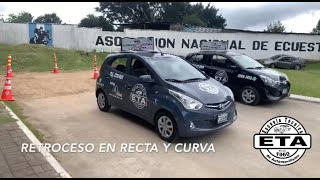 Retroceso en recta y curva