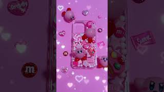 ピンクのデコ電🩷 #デコ電 #デコ #ハンドメイド #decoden #スマホケース #iphoneケース #星のカービィ #カービィ #平成ギャル