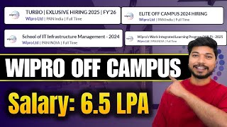 Wipro Turbo Hiring 2025 | Wipro Elite, WILP \u0026 SIM Active Off Campus Jobs | Apply Now