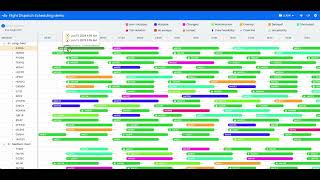 Flight dispatch scheduling demo with Bryntum Scheduler Pro