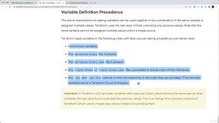 56. Terraform Input Variables Variable Definition Precedence