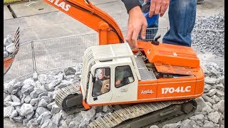 rc excavator unboxing toys review huina 580 hydraulic fullmetal flysky