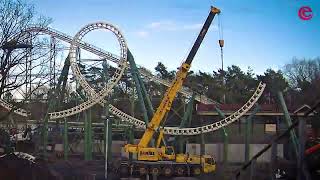 Timelapse van opbouw van de nieuwe Python Efteling