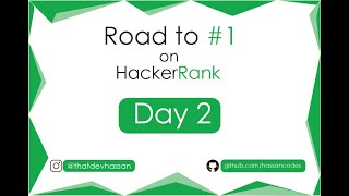 Python Coding Live | HackerRank Problem Solving | Day 2 |Road to #1 on HackerRank 💻