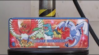 ポケットモンスターDP 筆入れ VS 油圧プレス機 /Showa Note Pokemon DP Pencil Case with  Hydraulic press machine.