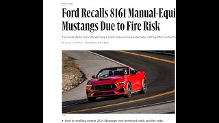 #peasantchat Ford recalls the 2024 mustang with a manual due to a fire risk.