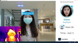 FaceMe® マスク検出・マスク着用中の顔認識 \u0026 サーマルカメラの統合