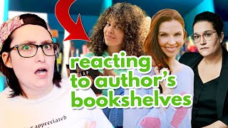 I found best-selling author's bookshelf tours and reacted to them