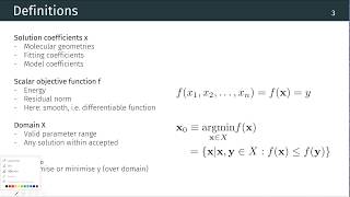 Lecture "Optimization Methods in Chemistry with Python"