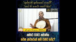 තමන් හිසට තම අතමය සෙවනැල්ල.Ven.Kirulapana Dhammawijaya Thero