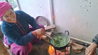 Nepali village kitchen ll beautiful natural in village life ll make a local Chicken fry ll