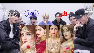 BTS REACTION 😲TO PAKISTANI ACTRESSES BRIDLE LOOK 🔥TIKTOK VIDEO🔥BTS REACTION🤤