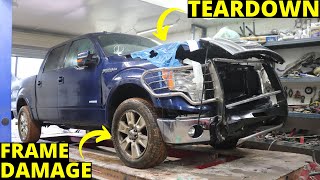 F150 ECOBOOST FRONT/REAR TEARDOWN FRAME DAMAGE FOUND