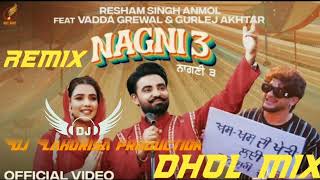 Nagani 3 DHOL MIX punjabi song remix  Resham Singh Anmol feat Vadda Grewal Gulrej Akhtar khan