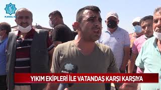 Konya'da yıkım ekipleri ve vatandaşlar karşı karşıya geldi