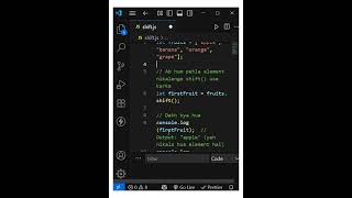 Master shift() Method in JS Arrays (Quick Tutorial)| javascript #coding #javascript #viral #shorts